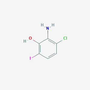 molecular formula C6H5ClINO B12851661 2-Amino-3-chloro-6-iodophenol 