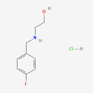 molecular formula C9H13ClFNO B1285170 2-[(4-Fluorobenzyl)amino]ethanol hydrochloride CAS No. 1093648-13-5