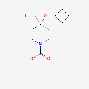 molecular formula C15H26INO3 B12851704 tert-Butyl 4-cyclobutoxy-4-(iodomethyl)piperidine-1-carboxylate 