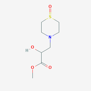 molecular formula C8H15NO4S B12851726 Methyl 2-hydroxy-3-(1-oxidothiomorpholino)propanoate 