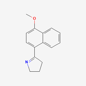 molecular formula C15H15NO B12851740 5-(4-Methoxy-naphthalen-1-yl)-3,4-dihydro-2H-pyrrole 