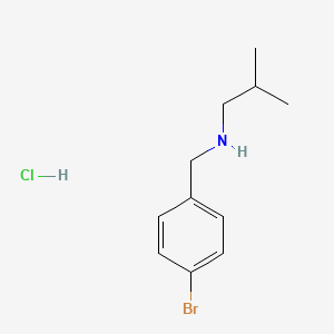 molecular formula C11H17BrClN B1285177 N-(4-Bromobenzyl)-2-methyl-1-propanamine hydrochloride CAS No. 1158624-48-6