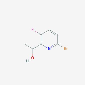 molecular formula C7H7BrFNO B12851773 1-(6-Bromo-3-fluoropyridin-2-yl)ethan-1-ol 