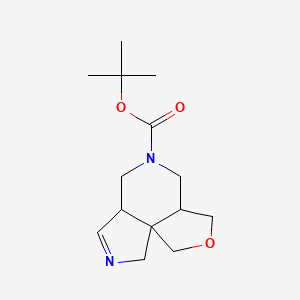 molecular formula C14H22N2O3 B12851800 tert-Butyl 3a,4,6a,9-tetrahydro-1H,3H-furo[3,4-c]pyrrolo[3,4-d]pyridine-5(6H)-carboxylate 