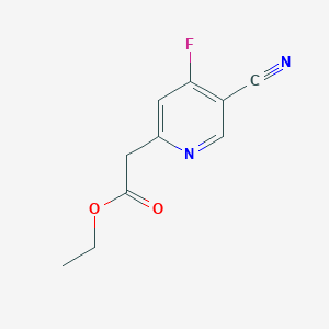 molecular formula C10H9FN2O2 B12851873 Ethyl 2-(5-cyano-4-fluoropyridin-2-yl)acetate 