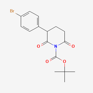 molecular formula C16H18BrNO4 B12851876 Tert-butyl 3-(4-bromophenyl)-2,6-dioxopiperidine-1-carboxylate 