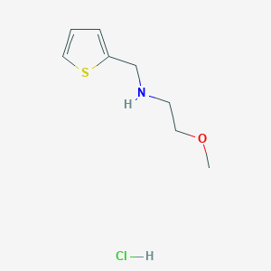 molecular formula C8H14ClNOS B1285189 (2-Methoxyethyl)(thiophen-2-ylmethyl)amine hydrochloride CAS No. 1158460-82-2