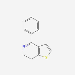 molecular formula C13H11NS B12851914 4-Phenyl-6,7-dihydrothieno[3,2-c]pyridine CAS No. 76356-25-7