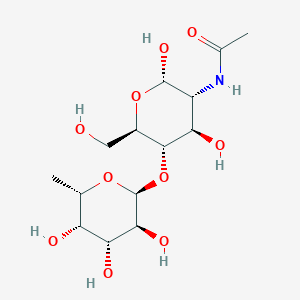molecular formula C14H25NO10 B12851927 N-((2S,3R,4R,5S,6R)-2,4-Dihydroxy-6-(hydroxymethyl)-5-(((2S,3S,4R,5S,6S)-3,4,5-trihydroxy-6-methyltetrahydro-2H-pyran-2-yl)oxy)tetrahydro-2H-pyran-3-yl)acetamide 