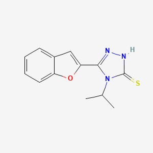 molecular formula C13H13N3OS B12851935 5-Benzofuran-2-yl-4-isopropyl-4H-[1,2,4]triazole-3-thiol 