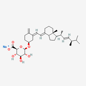 molecular formula C34H51NaO7 B12851937 Sodium (2S,3S,4S,5R,6R)-6-(((1S,E)-3-(2-((1R,7aR,E)-1-((2R,5R,E)-5,6-dimethylhept-3-en-2-yl)-7a-methyloctahydro-4H-inden-4-ylidene)ethylidene)-4-methylenecyclohexyl)oxy)-3,4,5-trihydroxytetrahydro-2H-pyran-2-carboxylate 