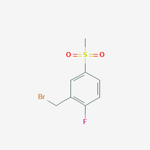 molecular formula C8H8BrFO2S B12851959 2-Fluoro-5-(methylsulphonyl)benzyl bromide 