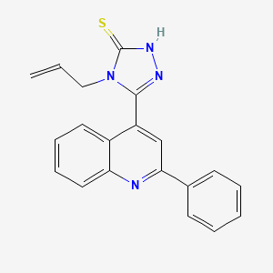 molecular formula C20H16N4S B1285196 4-烯丙基-5-(2-苯基喹啉-4-基)-4H-1,2,4-三唑-3-硫醇 CAS No. 847503-25-7
