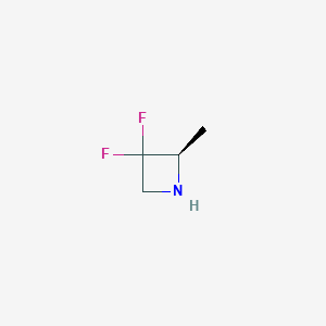 molecular formula C4H7F2N B12851960 (R)-3,3-Difluoro-2-methylazetidine 