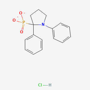 molecular formula C16H17ClNO3P-2 B12851966 Diphenylpyrrolidine-2-phosphonatehcl 