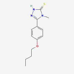 molecular formula C13H17N3OS B1285197 5-(4-butoxyphenyl)-4-methyl-4H-1,2,4-triazole-3-thiol CAS No. 847503-26-8
