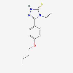 B1285198 5-(4-butoxyphenyl)-4-ethyl-4H-1,2,4-triazole-3-thiol CAS No. 847503-27-9