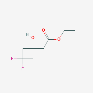 molecular formula C8H12F2O3 B12851981 Ethyl 2-(3,3-difluoro-1-hydroxycyclobutyl)acetate 