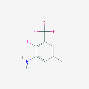 molecular formula C8H7F3IN B12852020 2-Iodo-5-methyl-3-(trifluoromethyl)aniline 