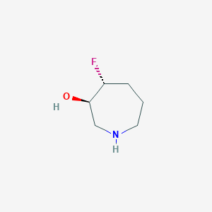 molecular formula C6H12FNO B12852027 Trans-(3R,4R)-4-fluoroazepan-3-ol 