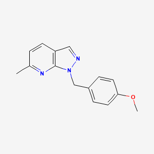 molecular formula C15H15N3O B12852033 1-(4-methoxybenzyl)-6-methyl-1H-pyrazolo[3,4-b]pyridine 