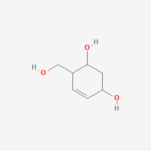 molecular formula C7H12O3 B12852048 1,5-Dihydroxy-4-hydroxymethyl-2-cyclohexene 