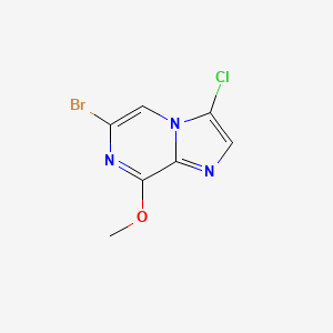 molecular formula C7H5BrClN3O B12852076 6-Bromo-3-chloro-8-methoxyimidazo[1,2-a]pyrazine 