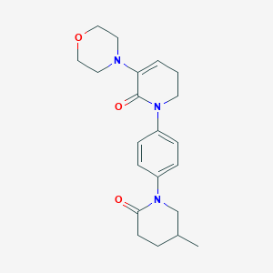 molecular formula C21H27N3O3 B12852110 1-(4-(5-Methyl-2-oxopiperidin-1-yl)phenyl)-3-morpholino-5,6-dihydropyridin-2(1H)-one 