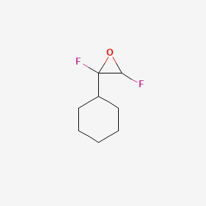 molecular formula C8H12F2O B12852170 2-Cyclohexyl-2,3-difluorooxirane 