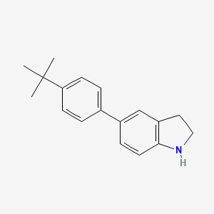molecular formula C18H21N B12852220 5-(4-Tert-butylphenyl)indoline 