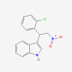 molecular formula C16H13ClN2O2 B12852279 3-(1-(2-Chlorophenyl)-2-nitroethyl)-1H-indole 