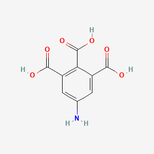 molecular formula C9H7NO6 B1285228 5-Aminobenzene-1,2,3-tricarboxylic acid CAS No. 37141-01-8