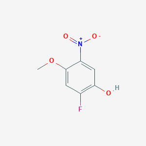 molecular formula C7H6FNO4 B12852282 2-Fluoro-4-methoxy-5-nitrophenol 