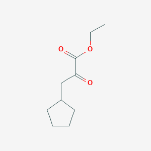 molecular formula C10H16O3 B12852297 3-Cyclopentyl-2-oxopropionic acid ethyl ester 