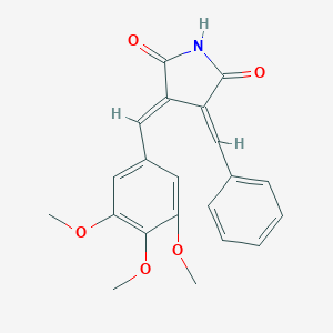 molecular formula C21H19NO5 B128523 3-Benzylidene-4-(3,4,5-trimethoxybenzylidene)pyrrolidine-2,5-dione CAS No. 152815-51-5