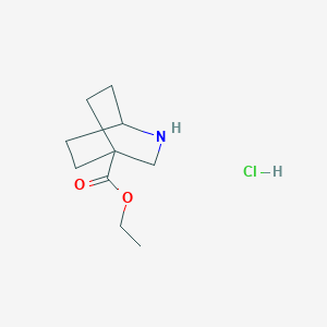 molecular formula C10H18ClNO2 B12852315 Ethyl 2-azabicyclo[2.2.2]octane-4-carboxylate hydrochloride 