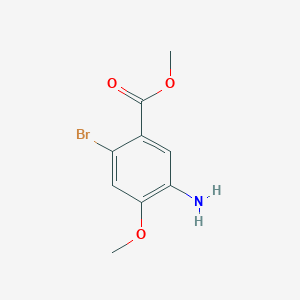 molecular formula C9H10BrNO3 B12852352 Methyl 5-Amino-2-bromo-4-methoxybenzoate 