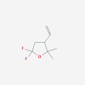 molecular formula C8H12F2O B12852365 5,5-Difluoro-2,2-dimethyl-3-vinyltetrahydrofuran 