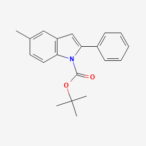 molecular formula C20H21NO2 B12852452 tert-Butyl 5-methyl-2-phenyl-1H-indole-1-carboxylate CAS No. 193810-86-5