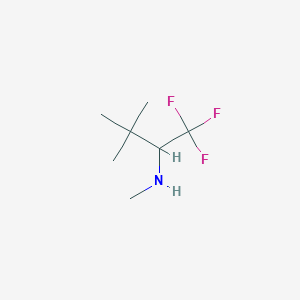 molecular formula C7H14F3N B12852499 N-Methyl-2,2-dimethyl-1-trifluoromethyl-propylamine 
