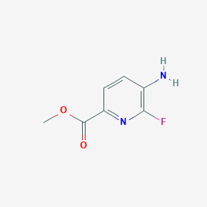 molecular formula C7H7FN2O2 B12852604 Methyl 5-Amino-6-fluoropicolinate 