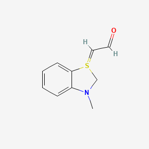 molecular formula C10H11NOS B12852622 [3-Methyl-3H-benzothiazol-(2Z)-ylidene]-acetaldehyde 