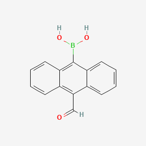 molecular formula C15H11BO3 B12852644 (10-Formylanthracen-9-yl)boronic acid 