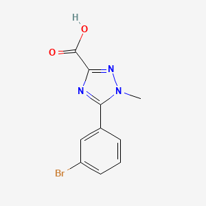molecular formula C10H8BrN3O2 B12852672 5-(3-bromophenyl)-1-methyl-1H-1,2,4-triazole-3-carboxylic acid CAS No. 1373223-21-2