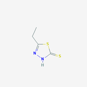 molecular formula C4H6N2S2 B1285269 5-Ethyl-1,3,4-thiadiazole-2(3h)-thione CAS No. 37663-51-7