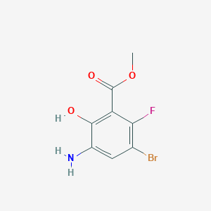 molecular formula C8H7BrFNO3 B12852858 Methyl 3-amino-5-bromo-6-fluoro-2-hydroxybenzoate 