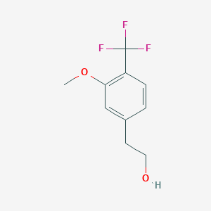molecular formula C10H11F3O2 B12852883 2-(3-Methoxy-4-(trifluoromethyl)phenyl)ethanol 