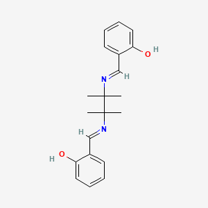 molecular formula C20H24N2O2 B12852912 2,2'-(((2,3-Dimethylbutane-2,3-diyl)bis(azanylylidene))bis(methanylylidene))diphenol 