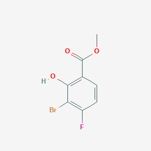 molecular formula C8H6BrFO3 B12852923 Methyl 3-bromo-4-fluoro-2-hydroxybenzoate 