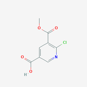 molecular formula C8H6ClNO4 B12852928 6-Chloro-5-(methoxycarbonyl)nicotinic acid 
